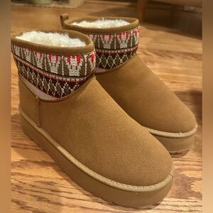 Thermal Suede Platform winter Boots new no box